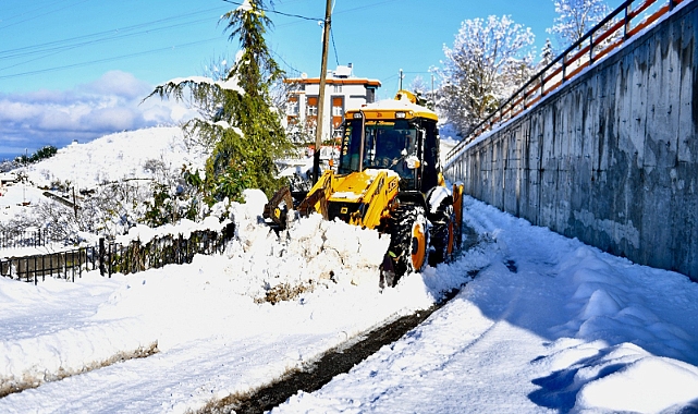 ORTAHİSAR'DA KAR MESAİSİ SÜRÜYOR