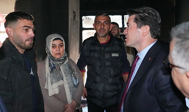 BAŞKAN KAYA'DAN EVİ YANAN AİLEYE YARDIM ELİ