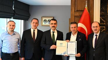 SGK'DAN BAŞKAN HEKİMOĞLU'NA TEŞEKKÜR PLAKETİ