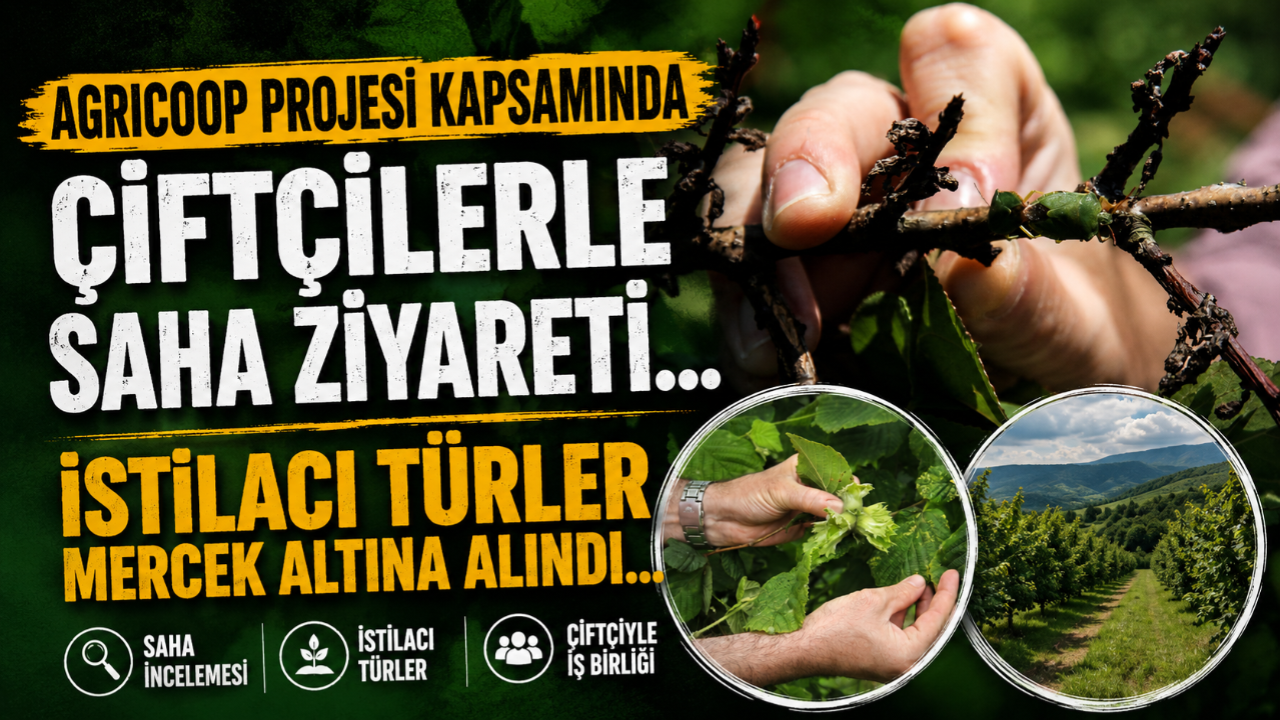AGRICOOP PROJESİ KAPSAMINDA ÇİFTÇİLERLE SAHA ZİYARETİ