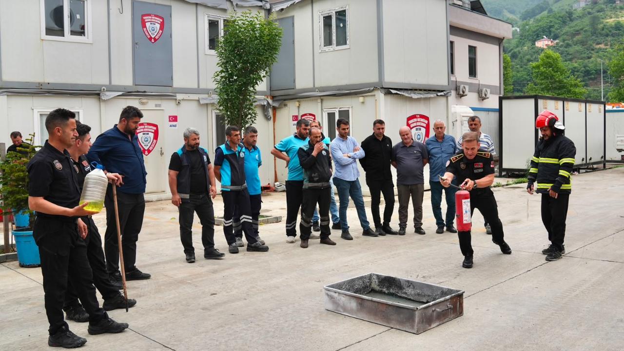 ORTAHİSAR PERSONELİNE YANGIN EĞİTİMİ VERİLDİ