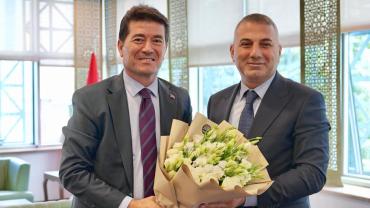 BAŞKAN KAYA, KAYMAKAM KOTAN’A 'HAYIRLI OLSUN' ZİYARETİNDE BULUNDU