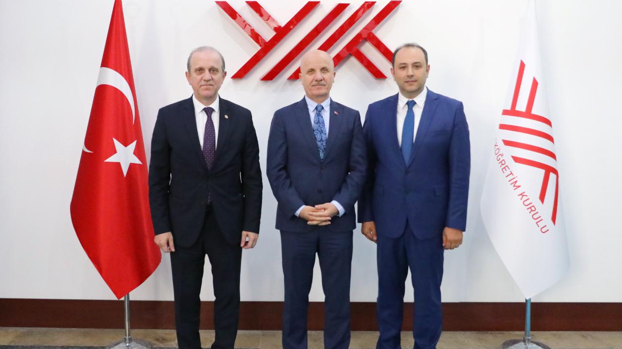 REKTÖR ÇUVALCI’DAN, YÖK BAŞKANI ÖZVAR’A ZİYARET